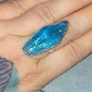 Aura Titanium Quartz Statement Ring